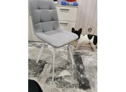 Стул на металлокаркасе Чилли светло-серый / черный фото покупателя 264