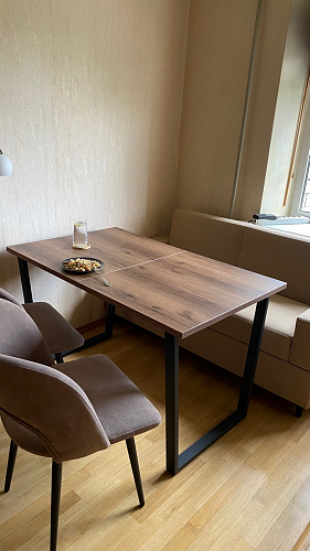 Деревянный стол Лота Лофт 120х75 белый матовый / дуб крафт золотой фото покупателя 490