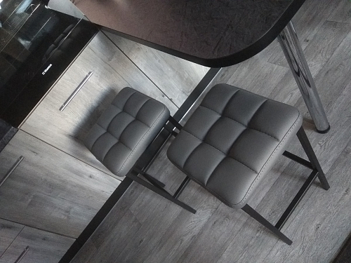 Барный стул Лофт микровелюр катания блэк / черный матовый фото покупателя 113