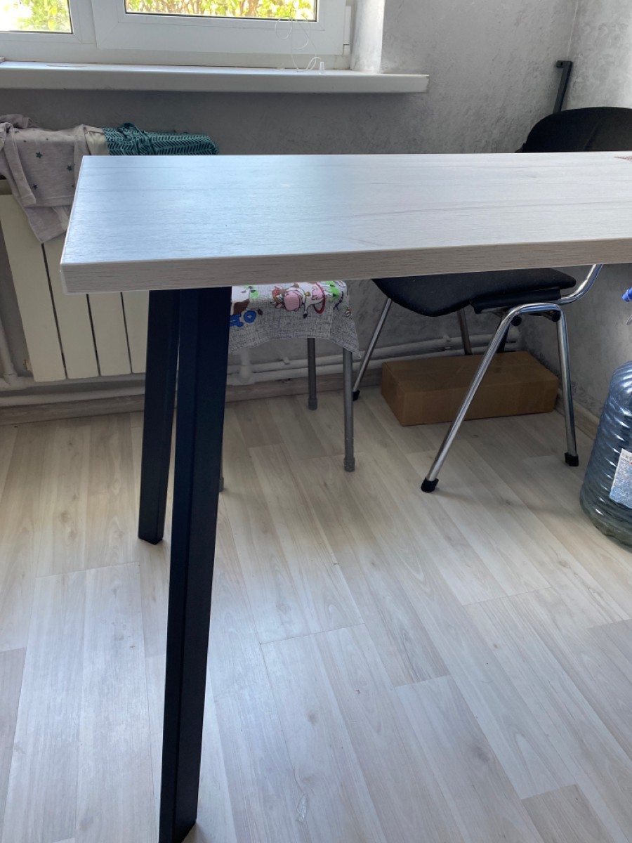 Стол Тринити Лофт 140 25 мм дуб делано темный / белый фото покупателя 219