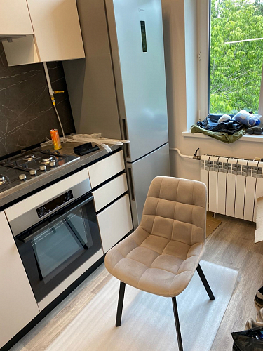 Стул на металлокаркасе Челси латте / черный фото покупателя 53