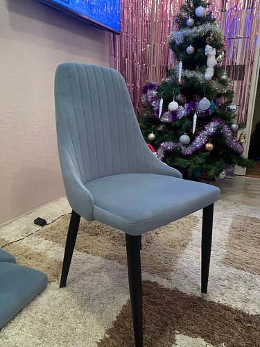 Стул на металлокаркасе Kora light purple / black фото покупателя 30