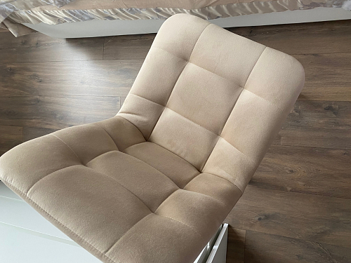 Стул на металлокаркасе Чилли синяя ткань / белый фото покупателя 1159