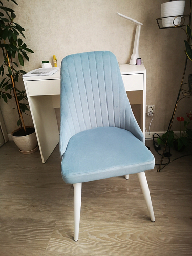 Стул на металлокаркасе Kora green / black фото покупателя 34