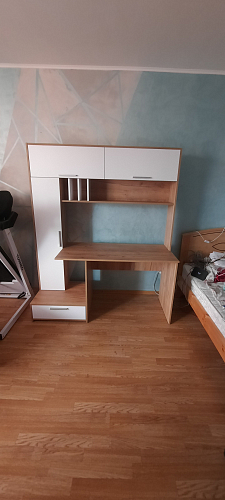 Письменный стол Лайт 03.243 дуб золотой (craft) / белый премиум фото покупателя 287