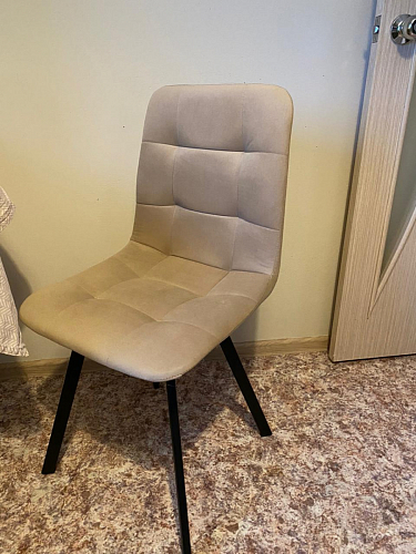 Стул на металлокаркасе Чилли бежевый / белый каркас фото покупателя 1193