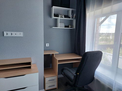 Компьютерный стол Джаз-24 левый дуб молочный фото покупателя 55