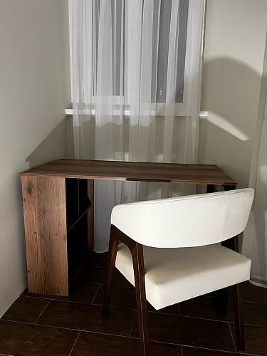 Письменный стол Битти Лофт 116х60х75 дуб делано светлый / белый матовый фото покупателя 61