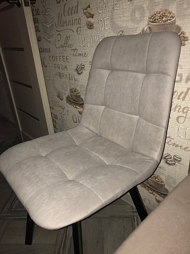 Стул на металлокаркасе Чилли синяя ткань / белый фото покупателя 363