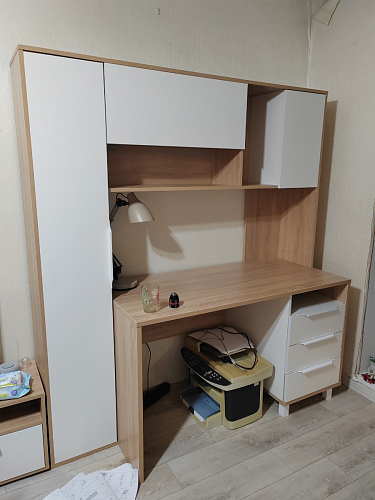 Компьютерный стол Комфорт 12.95 N дуб сонома / темно-серый фото покупателя 37