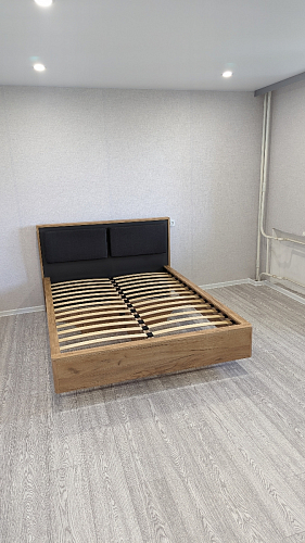 Двуспальная кровать Клауд 160х200 парящая дуб крафт золотой / антрацит фото покупателя 468