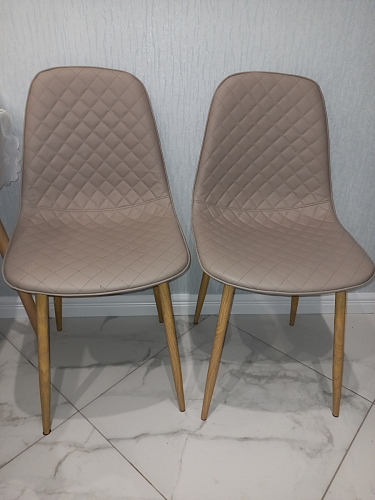 Стул на металлокаркасе Capri dark beige / white фото покупателя 77