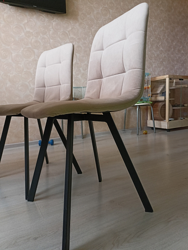 Стул на металлокаркасе Чилли черный / зеленый фото покупателя 1314