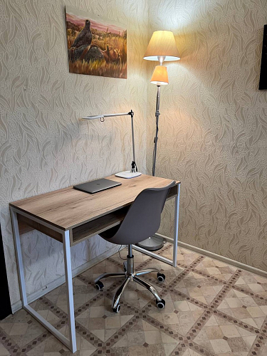 Письменный стол Леон Лофт черный матовый / дуб вотан фото покупателя 16