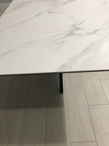 Керамический стол Вилли 140(200)х80 серый мрамор larka grey / черный фото покупателя 17