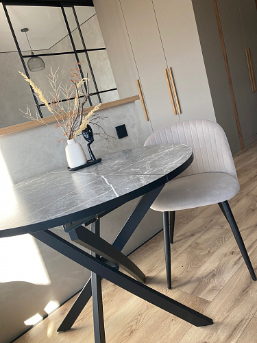 Стул на металлокаркасе Gabi latte / gold / black фото покупателя 235