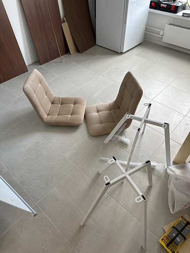 Стул на металлокаркасе Чилли К кирпичный / черный фото покупателя 284