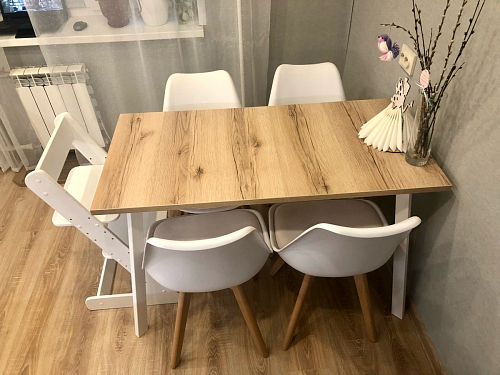 Стол Тринити Лофт 120 32 мм бетон / черный матовый фото покупателя 180