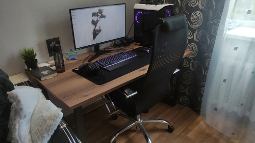 Стол раскладной Лота Лофт 120 25 мм юта / черный матовый фото покупателя 200