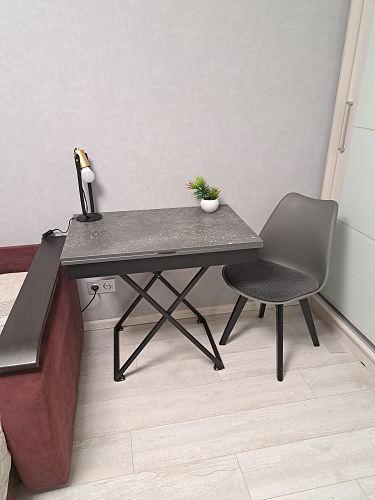 Стол-трансформер Калифорния Андрэ Loft терраццо / черный фото покупателя 1