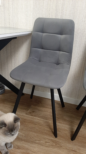 Комплект из "Стул на металлокаркасе Чилли розовый / черный каркас" 2 шт. фото покупателя 215