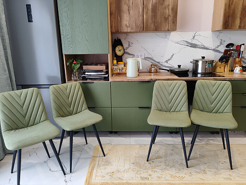 Стул на металлокаркасе Ральф синий / черный фото покупателя 12