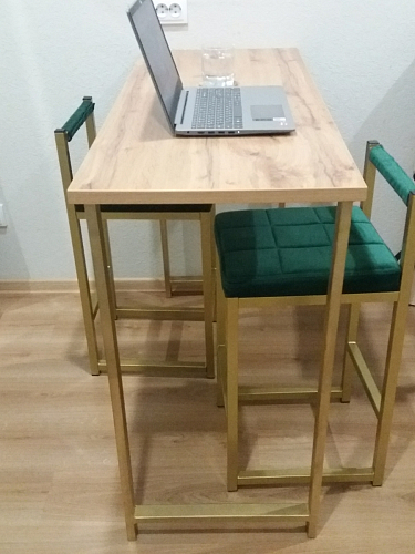 Барная стойка Дилан Лофт 120х60х110 бетон фото покупателя 52