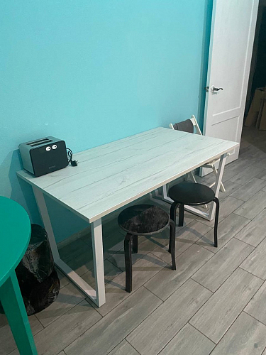 Деревянный стол Лота Лофт 140х80 дуб крафт табачный / черный матовый фото покупателя 145