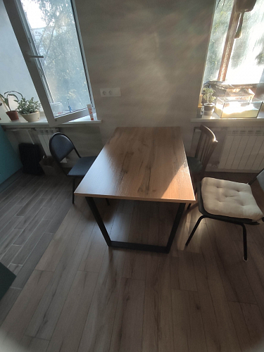 Деревянный стол Лота Лофт 120x75 дуб крафт табачный / черный матовый фото покупателя 414