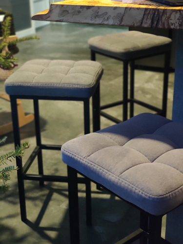 Барный стул Лофт ткань канди крем / черный матовый фото покупателя 30