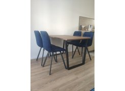 Стул на металлокаркасе Чилли синяя ткань / белый фото покупателя 490