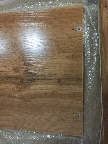 Письменный стол Лео Лофт дуб делано темный / белый матовый фото покупателя 13