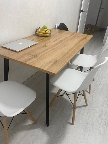 Стол Тринити Лофт 120 32 мм бетон / черный матовый фото покупателя 729