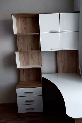 Компьютерный стол Ганор левый дуб вотан / белый фото покупателя 43