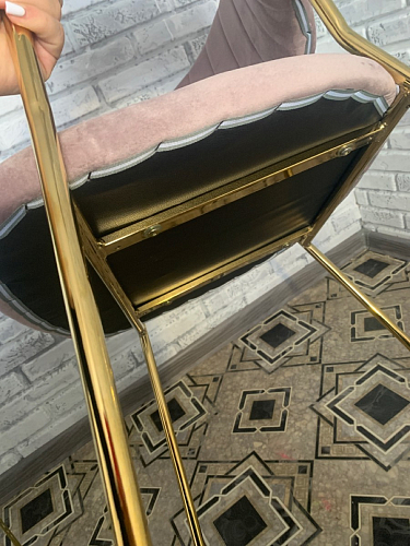 Стул на металлокаркасе Kamelia голубой / голубой / золотой фото покупателя 51