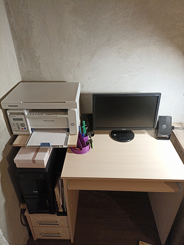 Компьютерный стол Джаз-24 левый дуб молочный фото покупателя 163