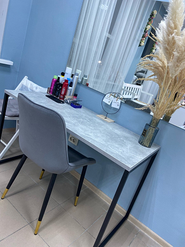 Стул на металлокаркасе Seda 01 blue / gold / black фото покупателя 43