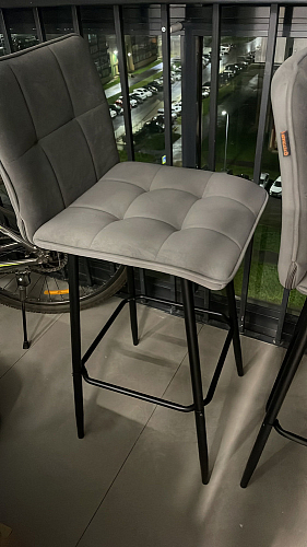 Барный стул Bari серый велюр фото покупателя 9