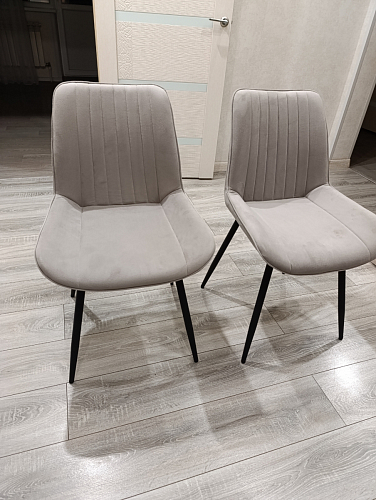 Стул на металлокаркасе Седа 360 К латте (velutto 08) / белый фото покупателя 361