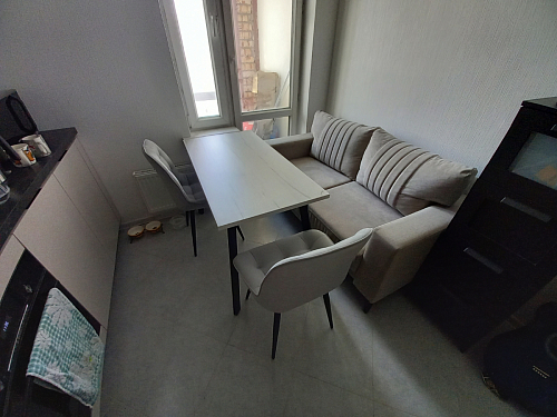 Стол Тринити Лофт 120 25 мм черный матовый / дуб делано темный фото покупателя 225