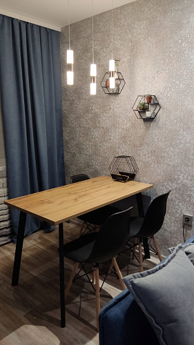 Стол Тринити Лофт 120 32 мм бетон / черный матовый фото покупателя 45