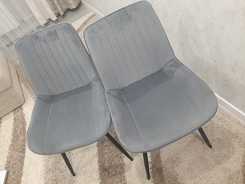 Стул на металлокаркасе Седа К velvet lux 76 / черный фото покупателя 316