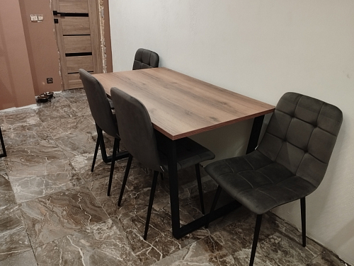 Стол раскладной Лота Лофт 120 25 мм юта / черный матовый фото покупателя 38