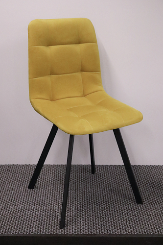 Стул на металлокаркасе Чилли К темно-серый (velutto 32) / черный из шоурума 1