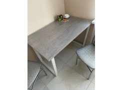 Деревянный стол Лота Лофт 120(160)х75 черный матовый / бетон светлый фото покупателя 731