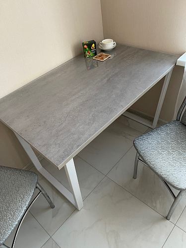 Стол раскладной Лота Лофт 120 25 мм юта / черный матовый фото покупателя 731