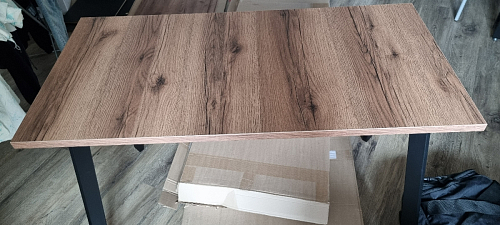 Стол Тринити Лофт 140 25 мм дуб делано темный / белый фото покупателя 30