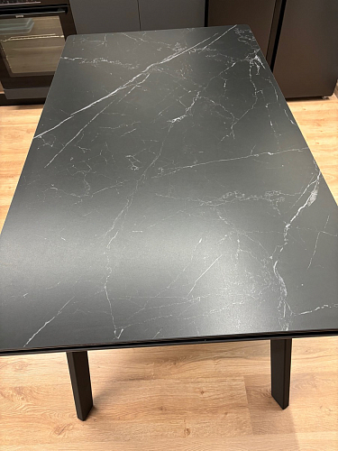 Керамический стол Норман 140(200)х80 серый мрамор larka grey / черный фото покупателя 6