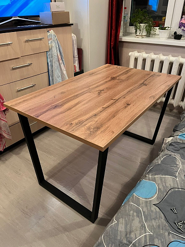 Стол раскладной Лота Лофт 120 25 мм юта / черный матовый фото покупателя 974