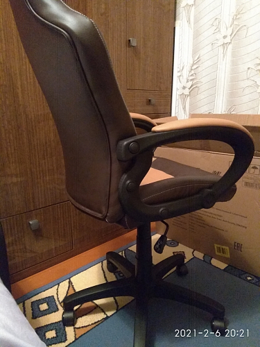 Компьютерное кресло Kadis коричневое / бежевое фото покупателя 105